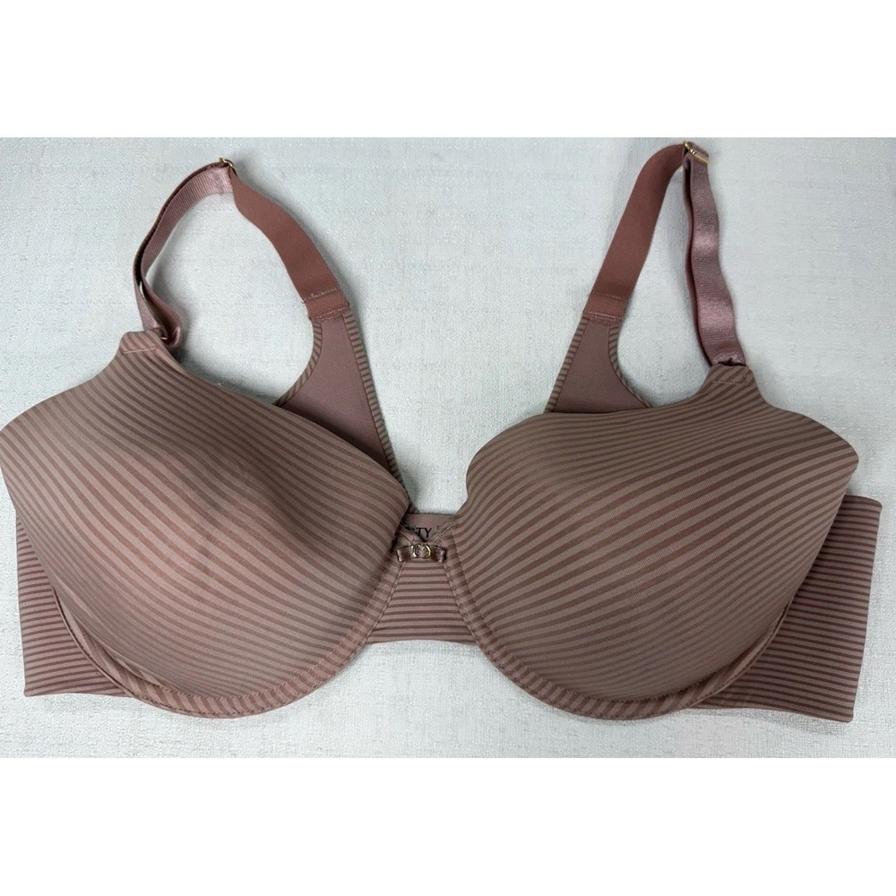 Vanity Fair 40C Bra Taupe Striped Soft Stretchy No Padding Underwire